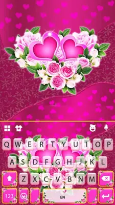 Pink Rose Flower Theme android App screenshot 0